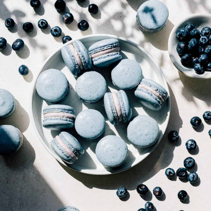 Blueberry Macarons