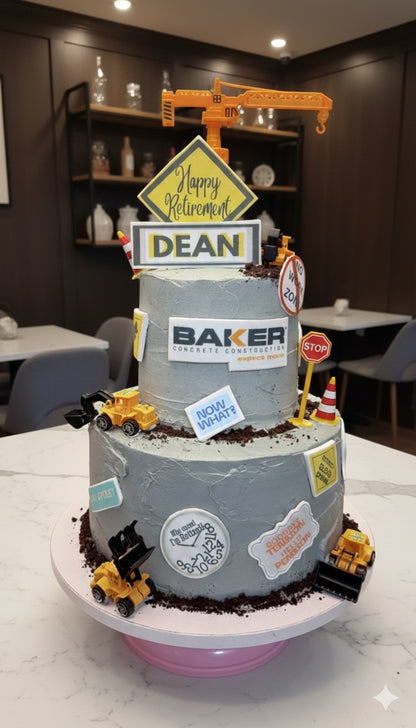 Happy Retirement Customized Cake